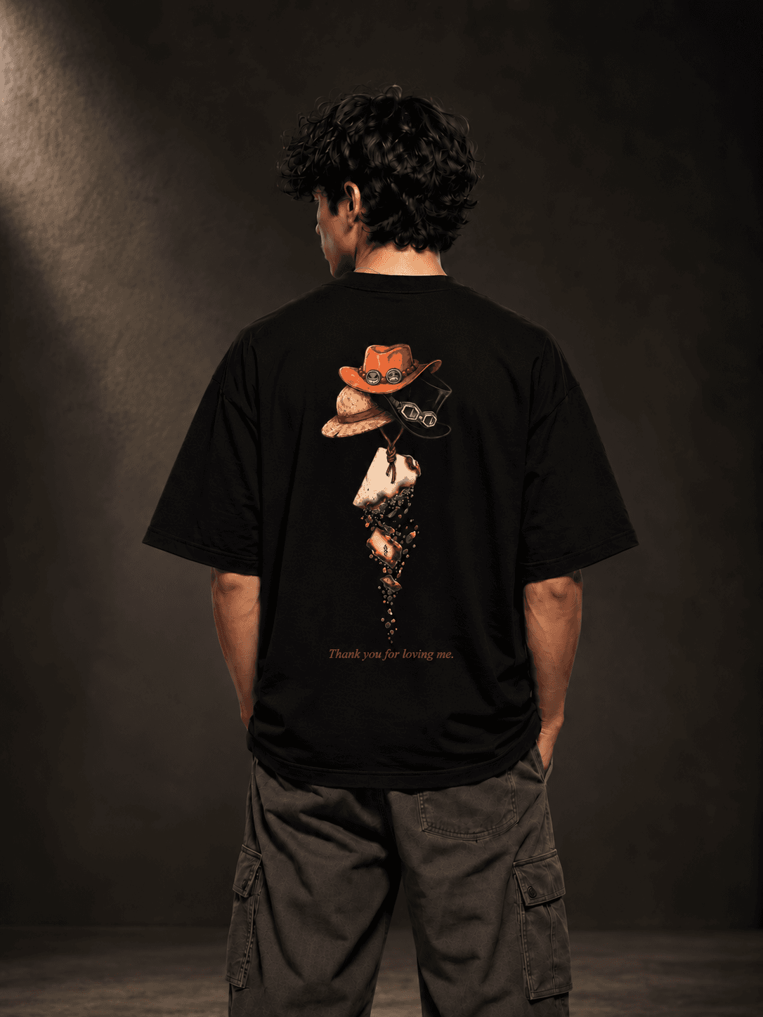 Ace : Burning vivre Card – back view anime T-shirt